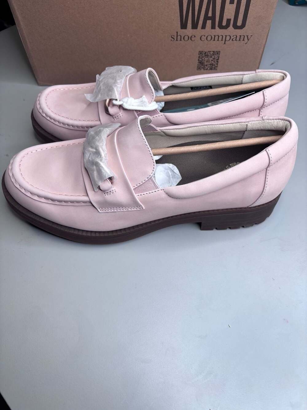 Waco Shoe Company Laurel Loafer Pink Leather Women's Shoes size 11b - Picture 3 of 6